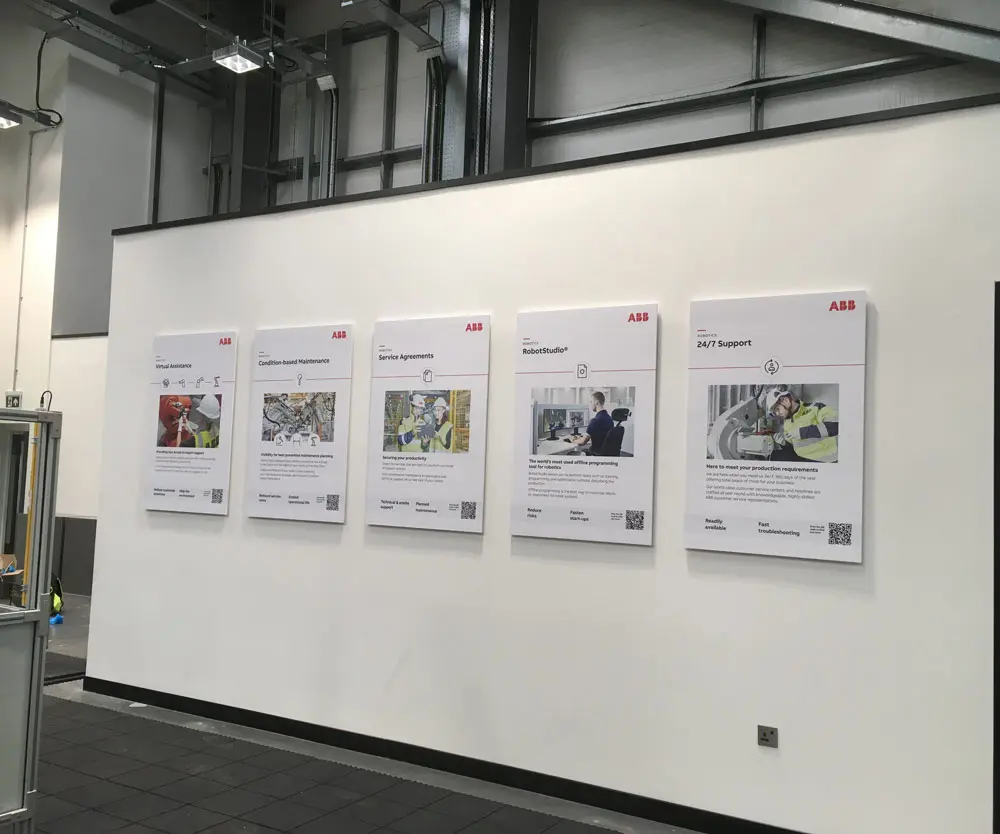 Gold look raised letters sign