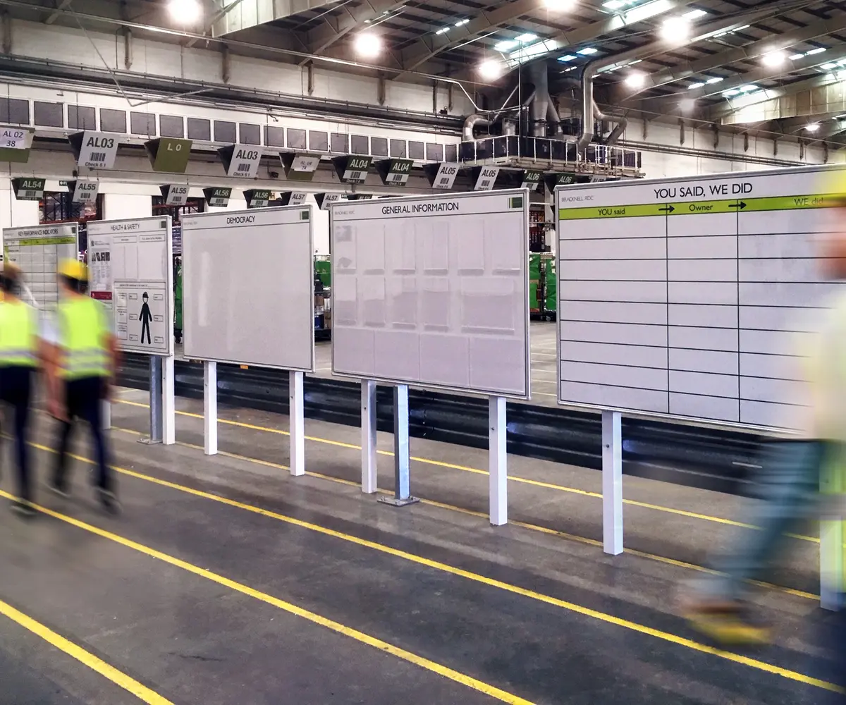 Collection of social distancing signage