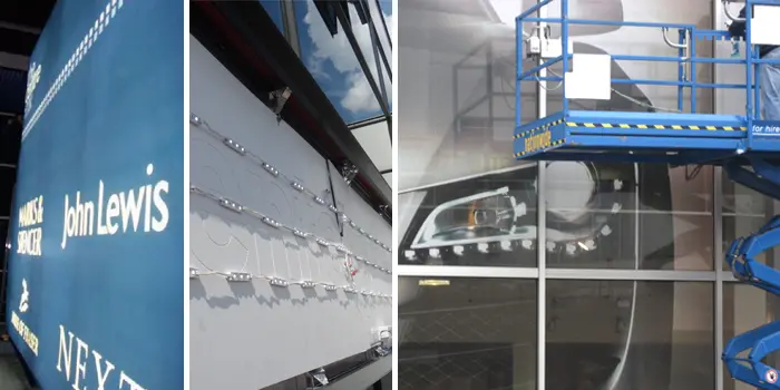 Schools main entrance sign