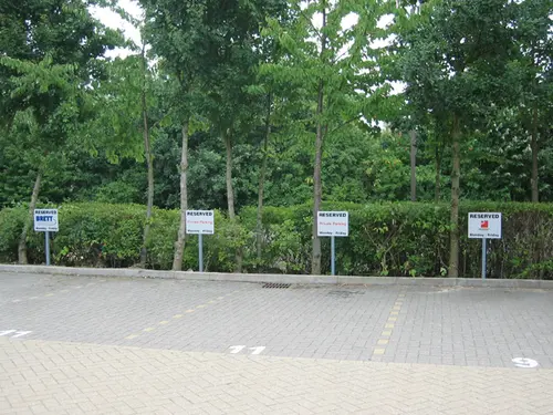 Reserved parking bay signs
