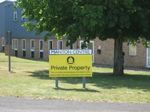 Private property car park sign with clamp image