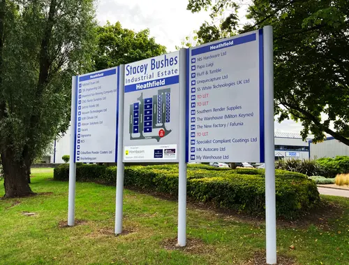 Business Park exterior map sign