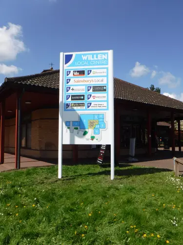 Local retail park exterior signage