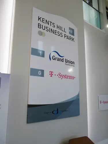 Branded internal business department sign