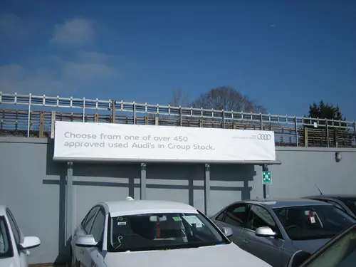 Large advertisement banner