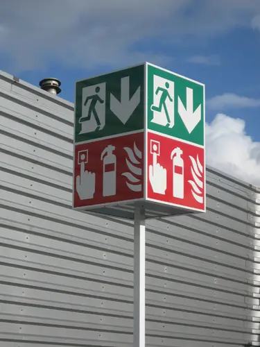 Fire regulation signs