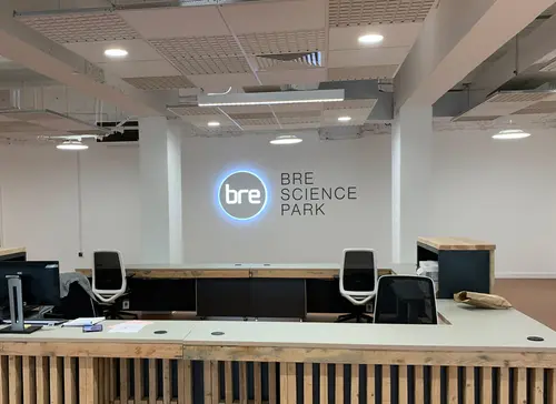 Interior raised letter sign