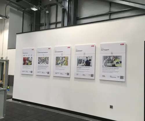 Gold look raised letters sign