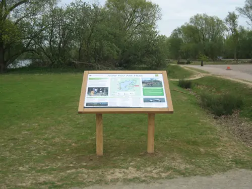 Wooden Park Sign