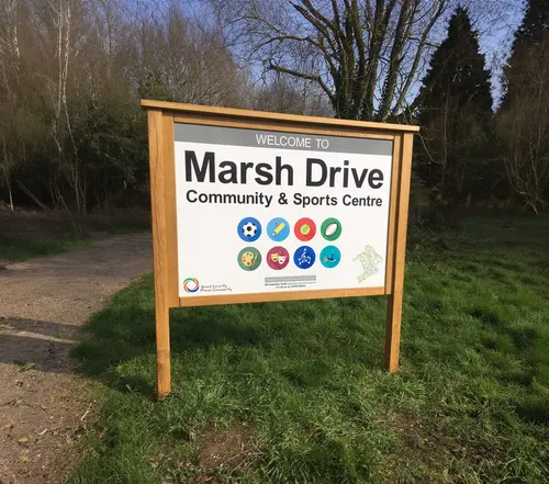 Tall stand alone interpretation sign