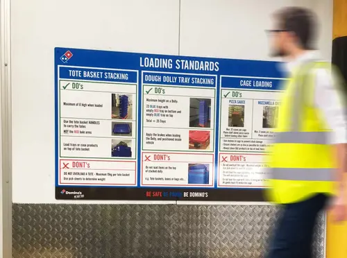 warehouse loading safety signs