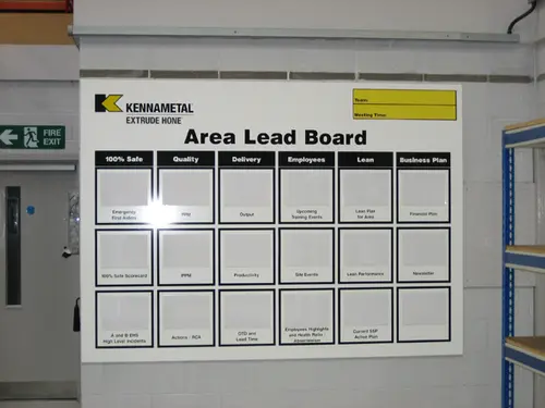 Branded custom drywipe notice board