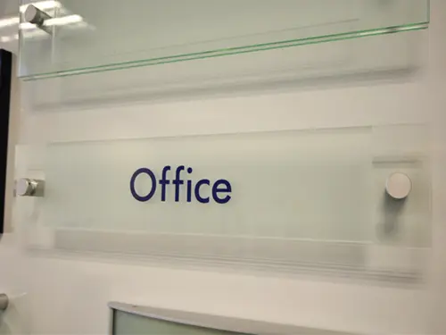 Glass look Name Plate