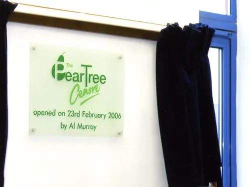 Branded glass look plaques