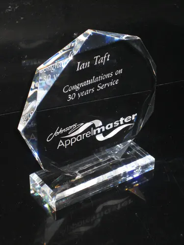 Glass Style Engraved Award