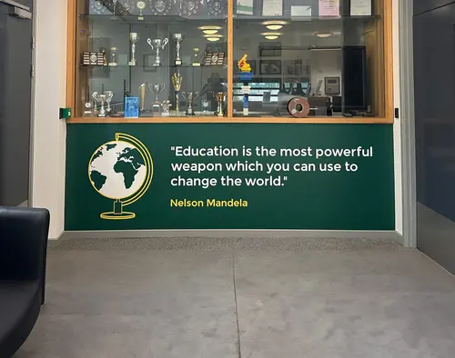 School restaurant signage