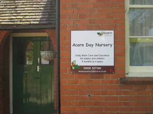Small Branded day nursery sign