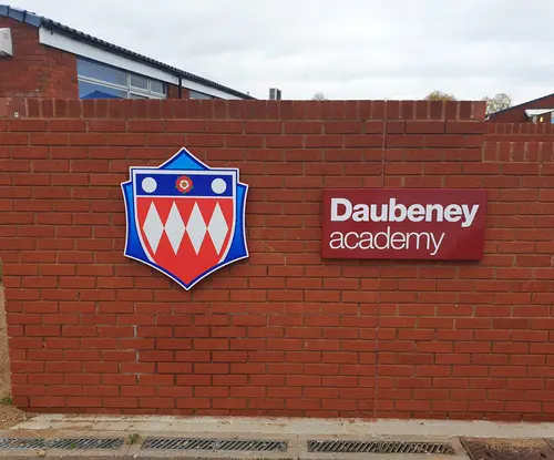 School notice board with replaceable posters