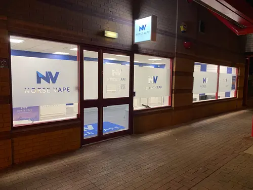 Full Shop signage for Age UK charity shop