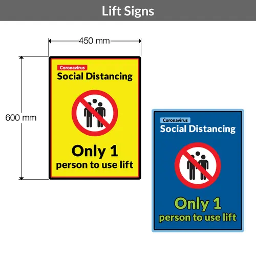 Social Distancing Lift Signs