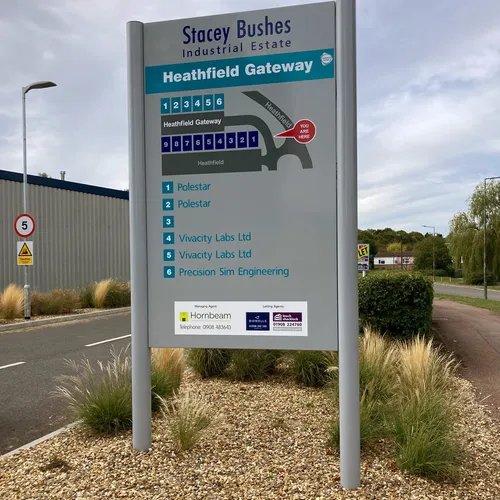 Business park free standing exterior sign