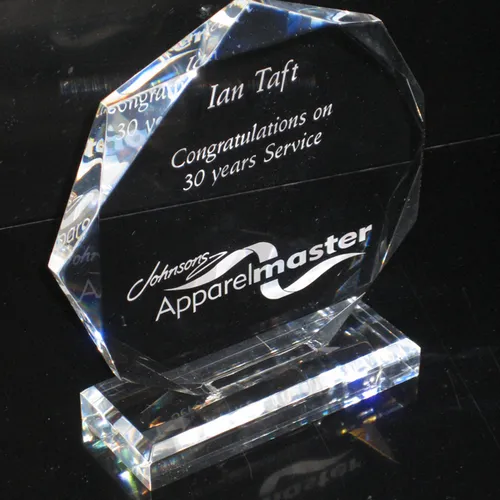 Glass Style Engraved Award