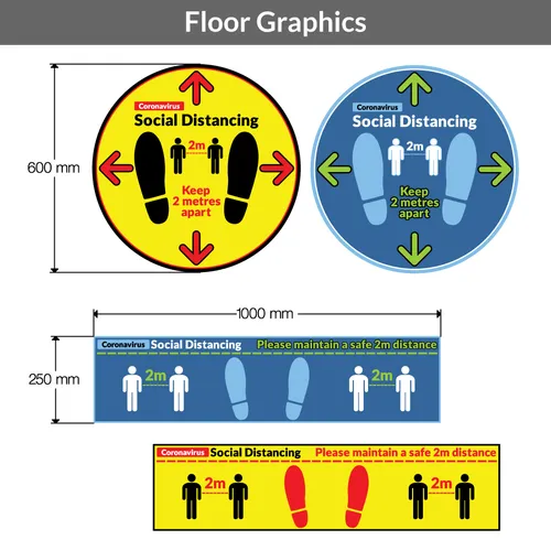 Social Distancing Floor Stickers