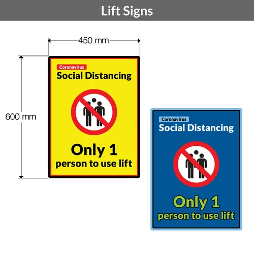 Social Distancing Lift Signs
