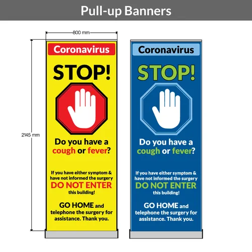 Social Distancing Pull-up banners