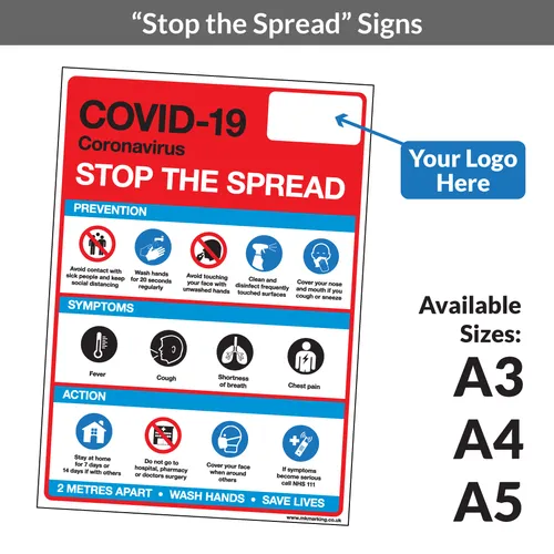 Social Distancing Stop the Spread Signs
